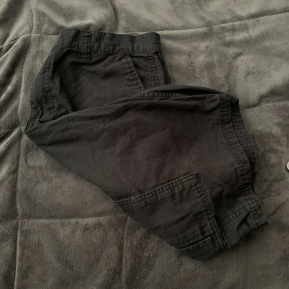 Black cargo shorts